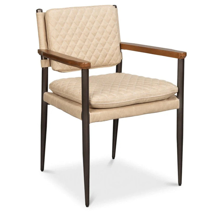 Sarreid The Harley Leather Dining Chair