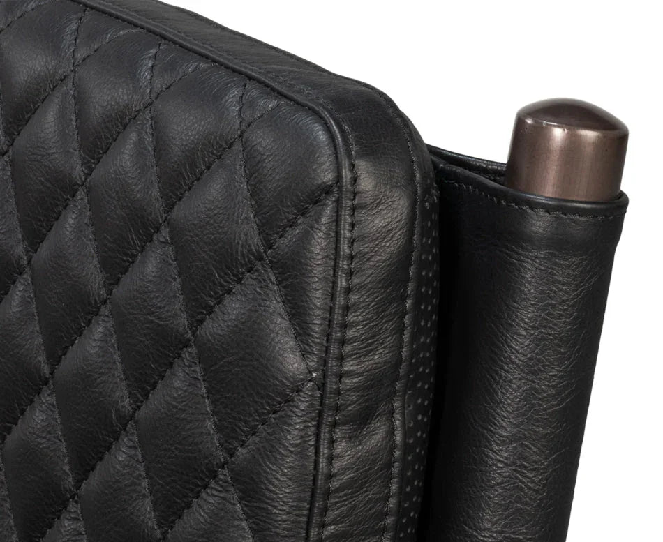 Sarreid The Harley Leather Dining Chair