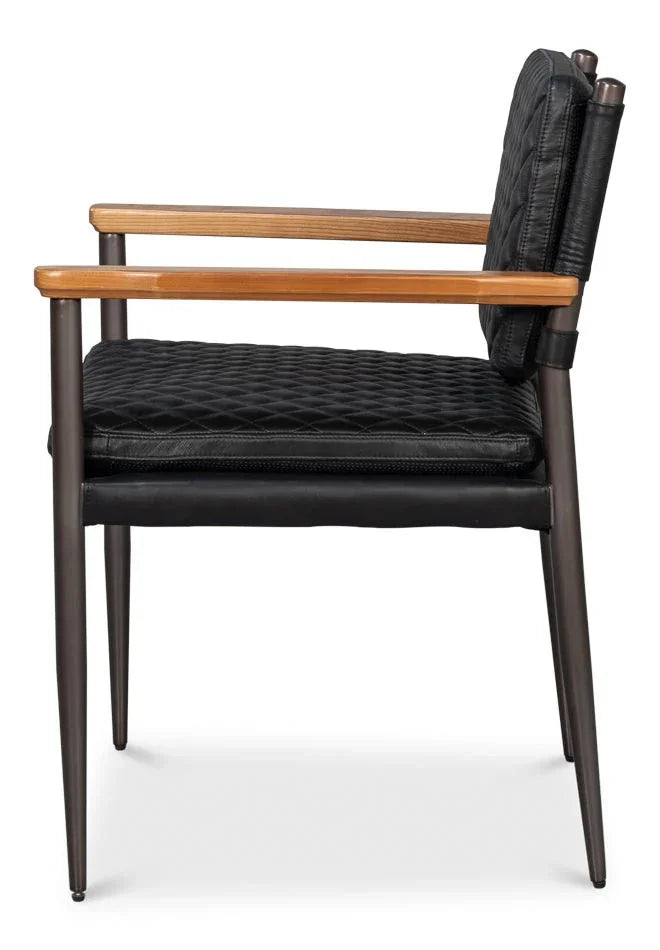 Sarreid The Harley Leather Dining Chair