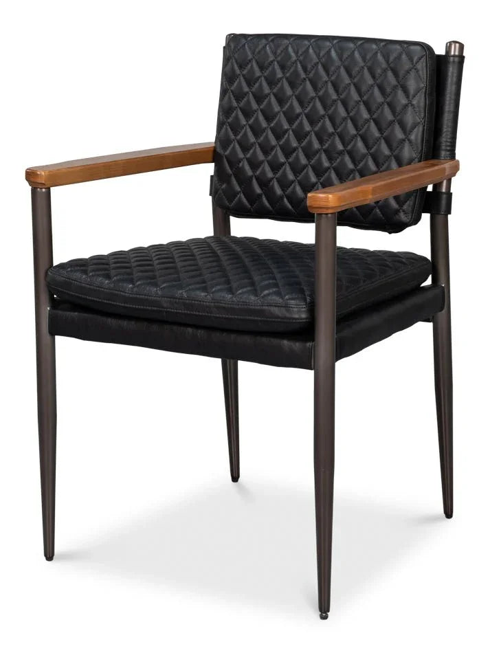 Sarreid The Harley Leather Dining Chair