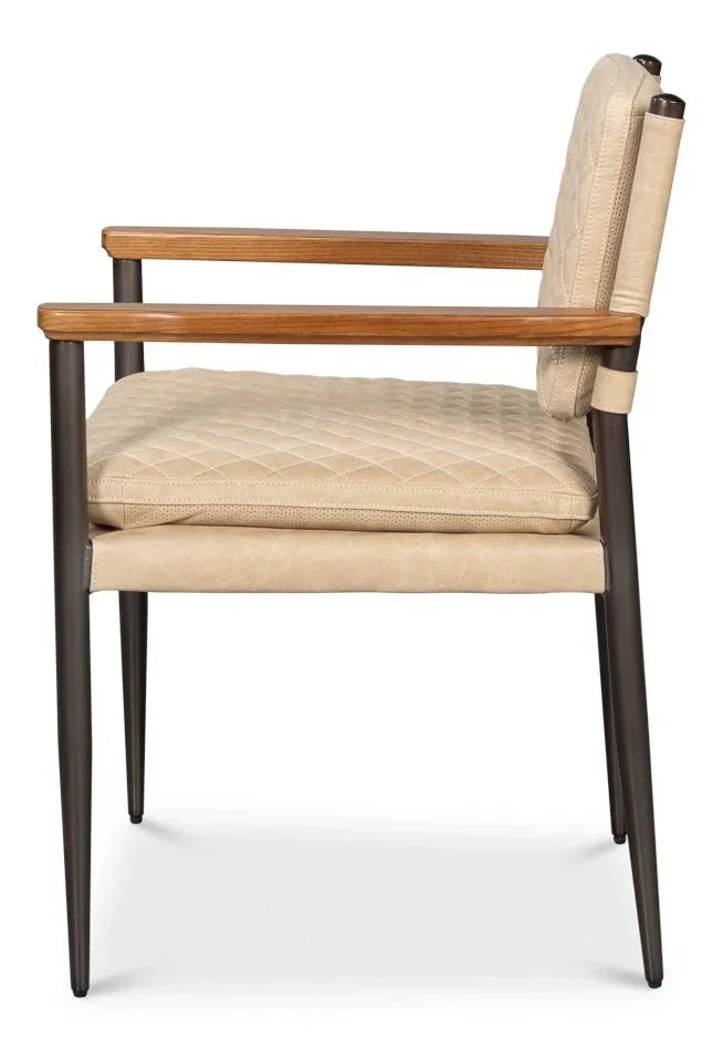 Sarreid The Harley Leather Dining Chair