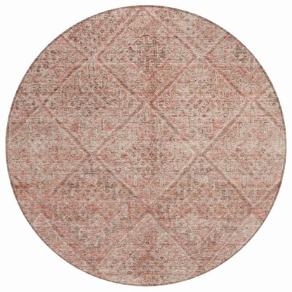 LOOMLAN Rugs Theodora Pink Washable Indoor-Outdoor Rug