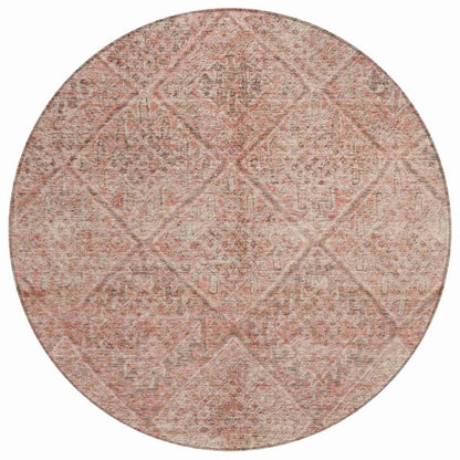 LOOMLAN Rugs Theodora Pink Washable Indoor-Outdoor Rug