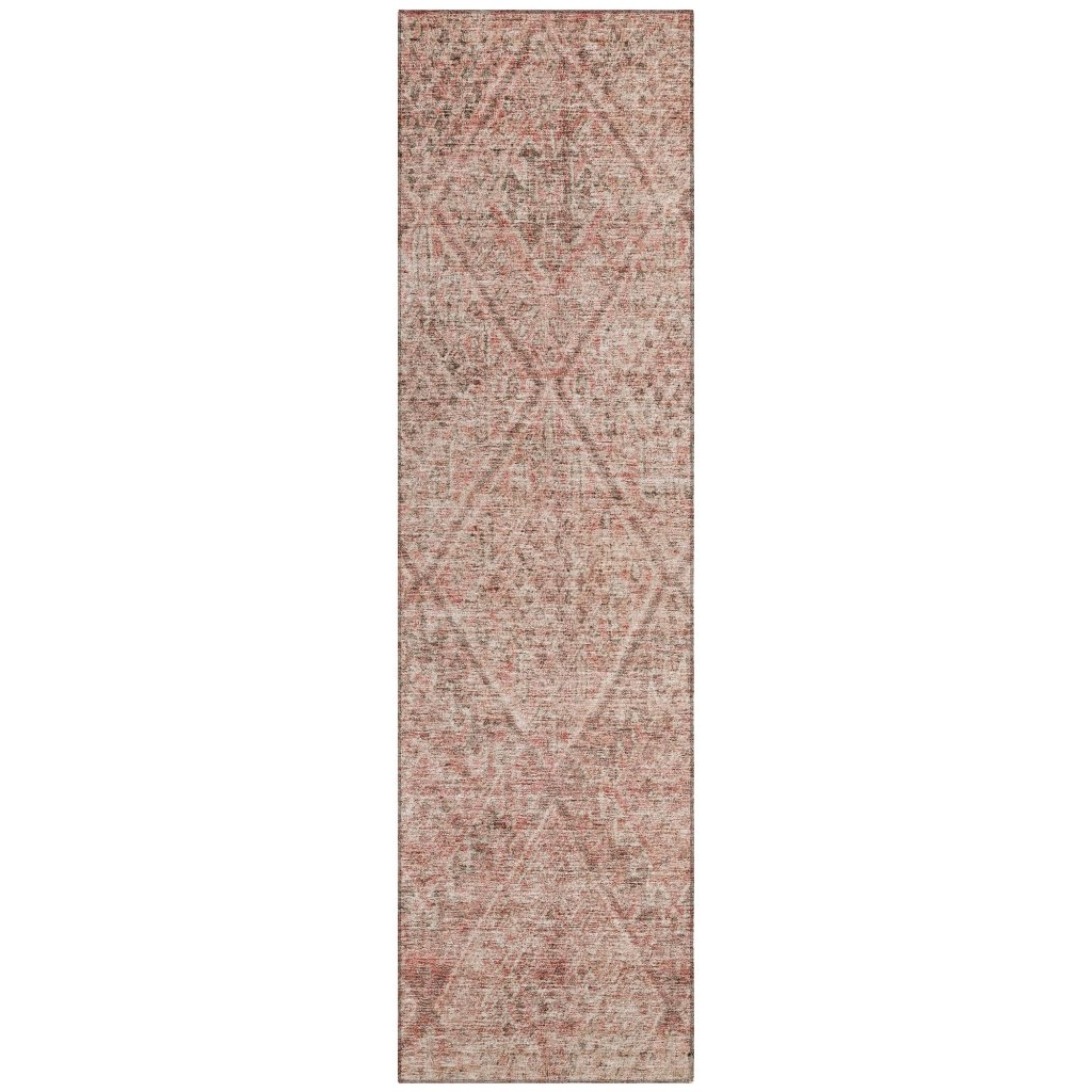 LOOMLAN Rugs Theodora Pink Washable Indoor-Outdoor Rug