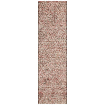 LOOMLAN Rugs Theodora Pink Washable Indoor-Outdoor Rug