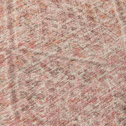 LOOMLAN Rugs Theodora Pink Washable Indoor-Outdoor Rug