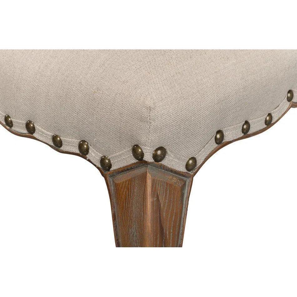 Thorne Linen Armless Dining Chair 2PC - LOOMLAN - Sarreid - Dining Chairs