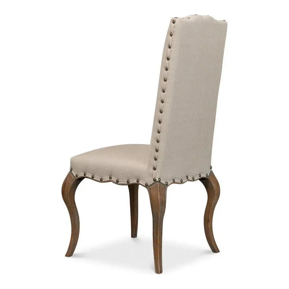 Thorne Linen Armless Dining Chair 2PC - LOOMLAN - Sarreid - Dining Chairs