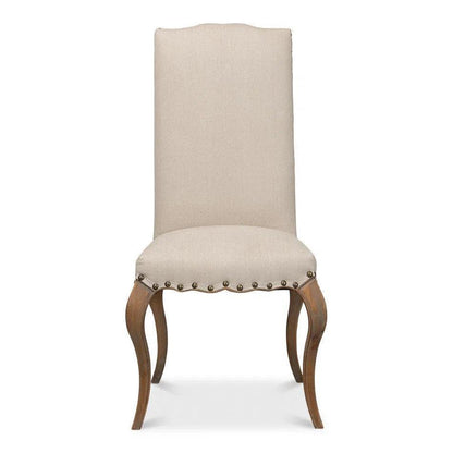 Thorne Linen Armless Dining Chair 2PC - LOOMLAN - Sarreid - Dining Chairs