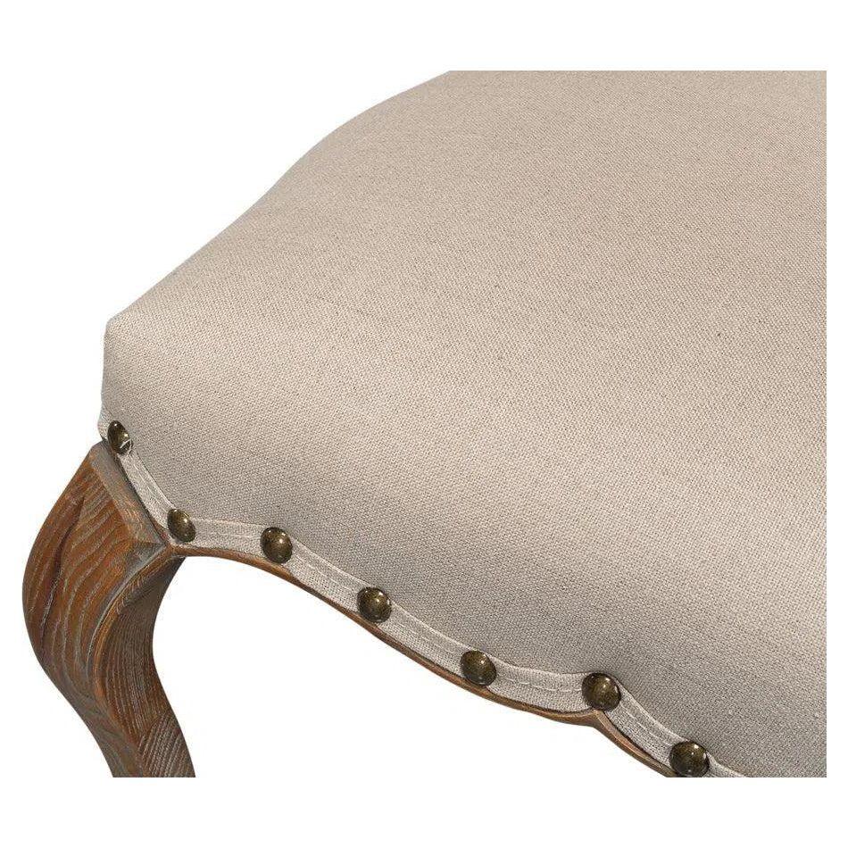 Thorne Linen Armless Dining Chair 2PC - LOOMLAN - Sarreid - Dining Chairs