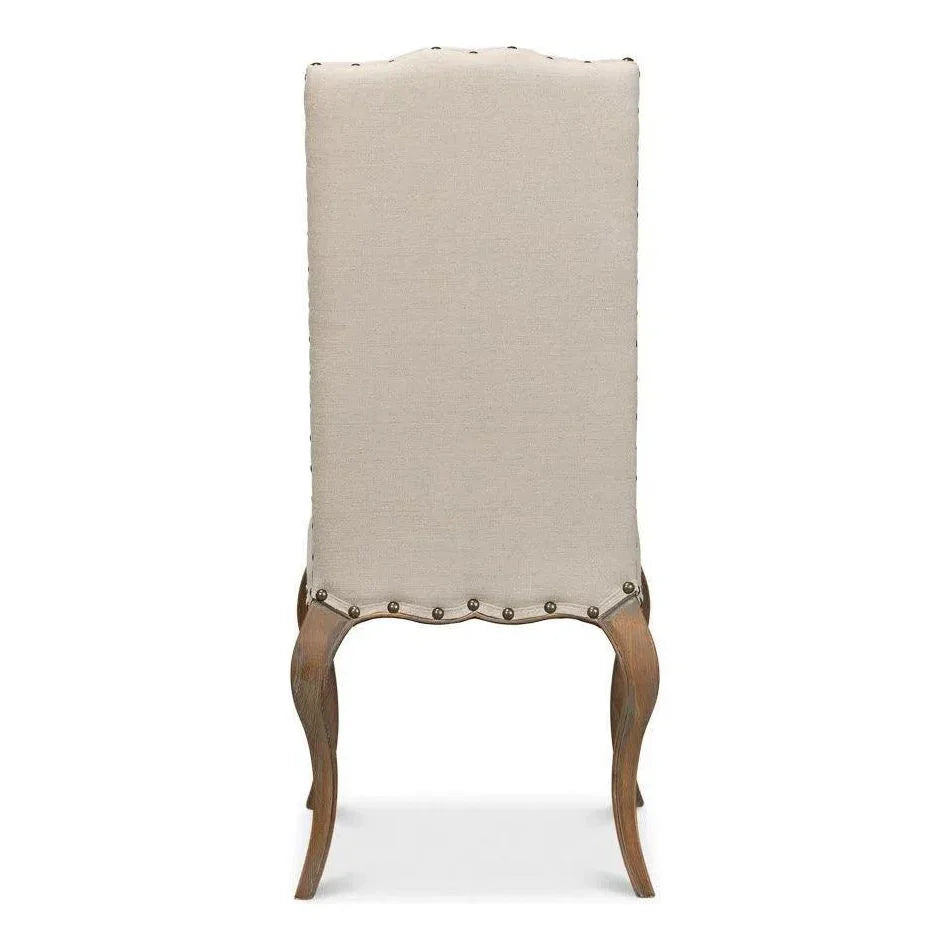 Thorne Linen Armless Dining Chair 2PC - LOOMLAN - Sarreid - Dining Chairs