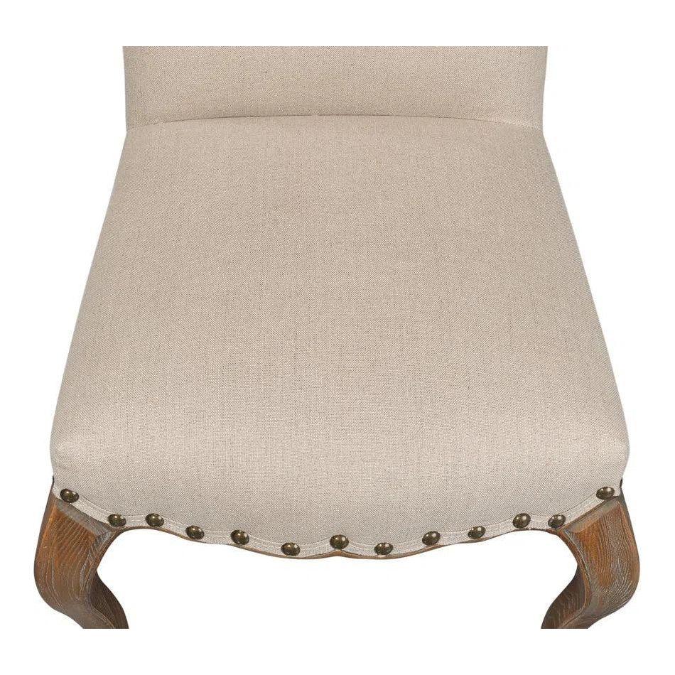 Thorne Linen Armless Dining Chair 2PC - LOOMLAN - Sarreid - Dining Chairs