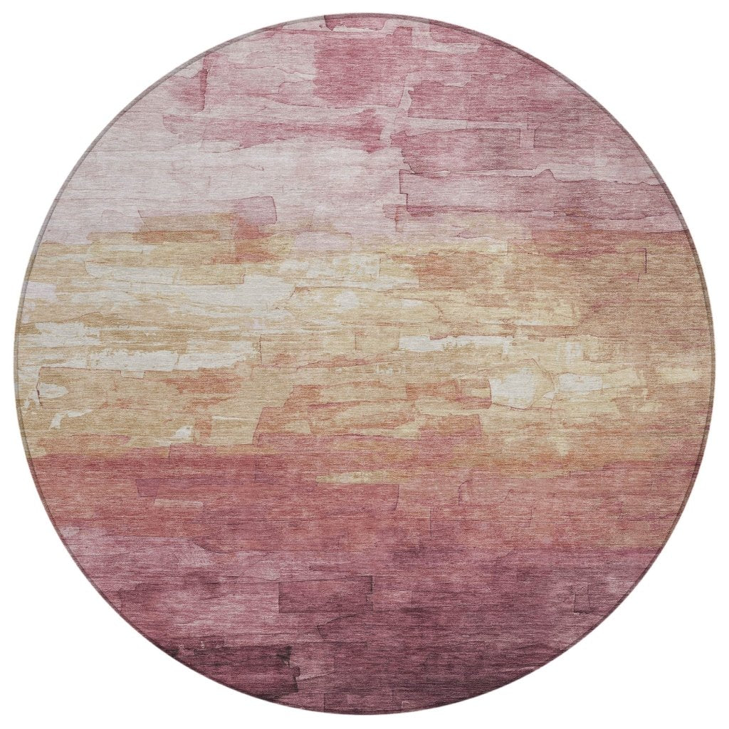 Thornelle Pink Washable Indoor - Outdoor Rug - LOOMLAN - LOOMLAN Rugs - Outdoor Rugs