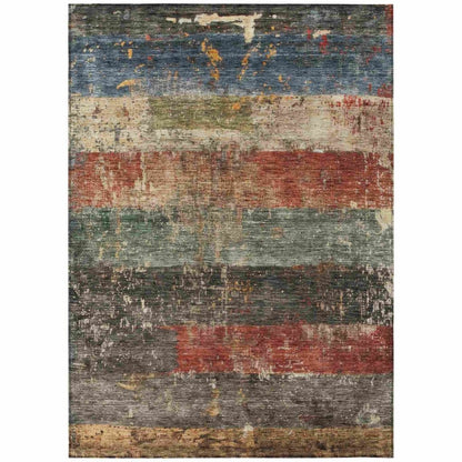 LOOMLAN Rugs Threadin Green Washable Indoor-Outdoor Rug
