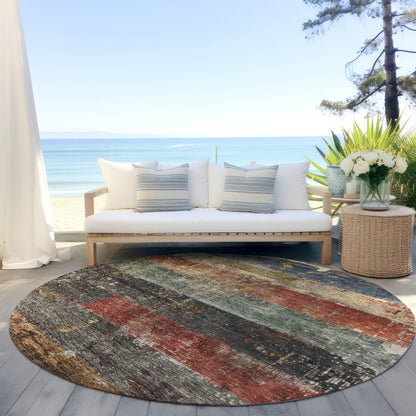 LOOMLAN Rugs Threadin Green Washable Indoor-Outdoor Rug