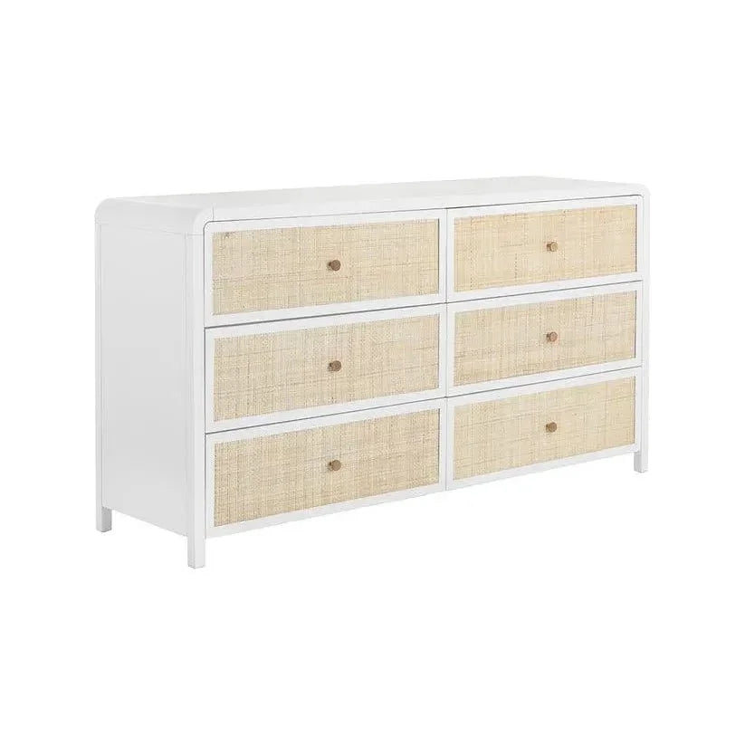 SUNPAN Tierra Wooden Rattan Stylish Dresser