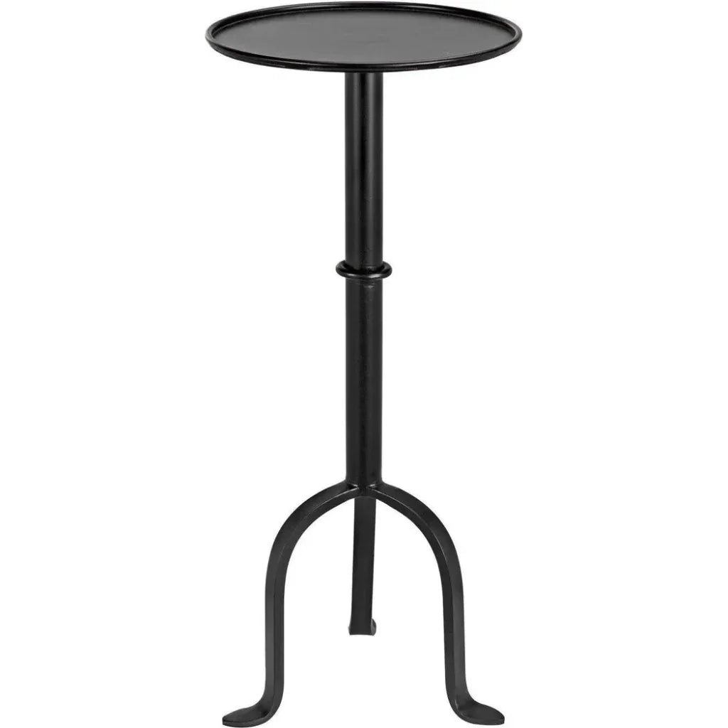Noir Tini Modern Round Top Side Table
