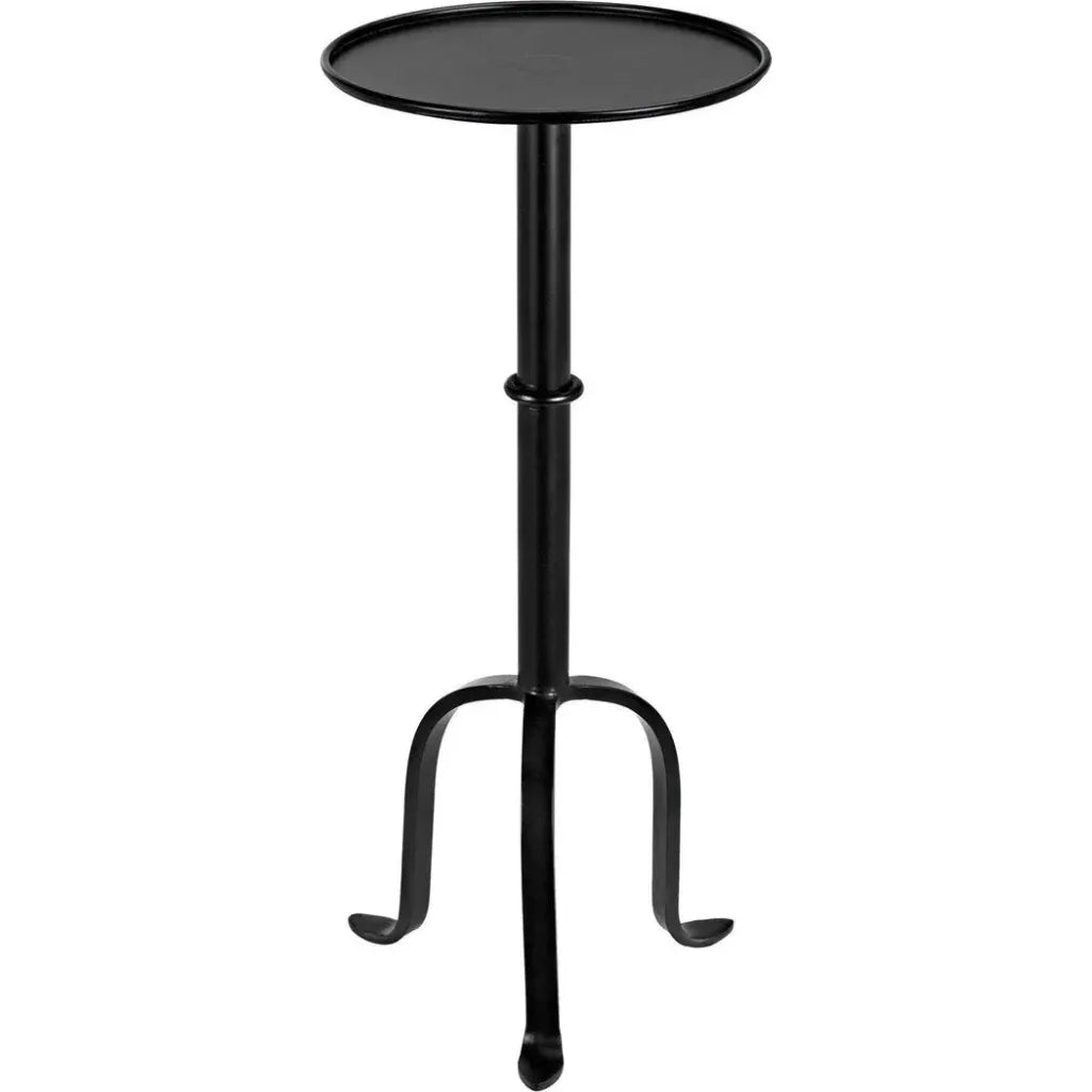 Noir Tini Modern Round Top Side Table
