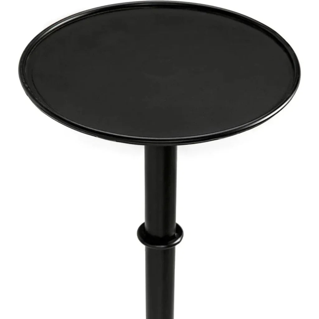 Noir Tini Modern Round Top Side Table
