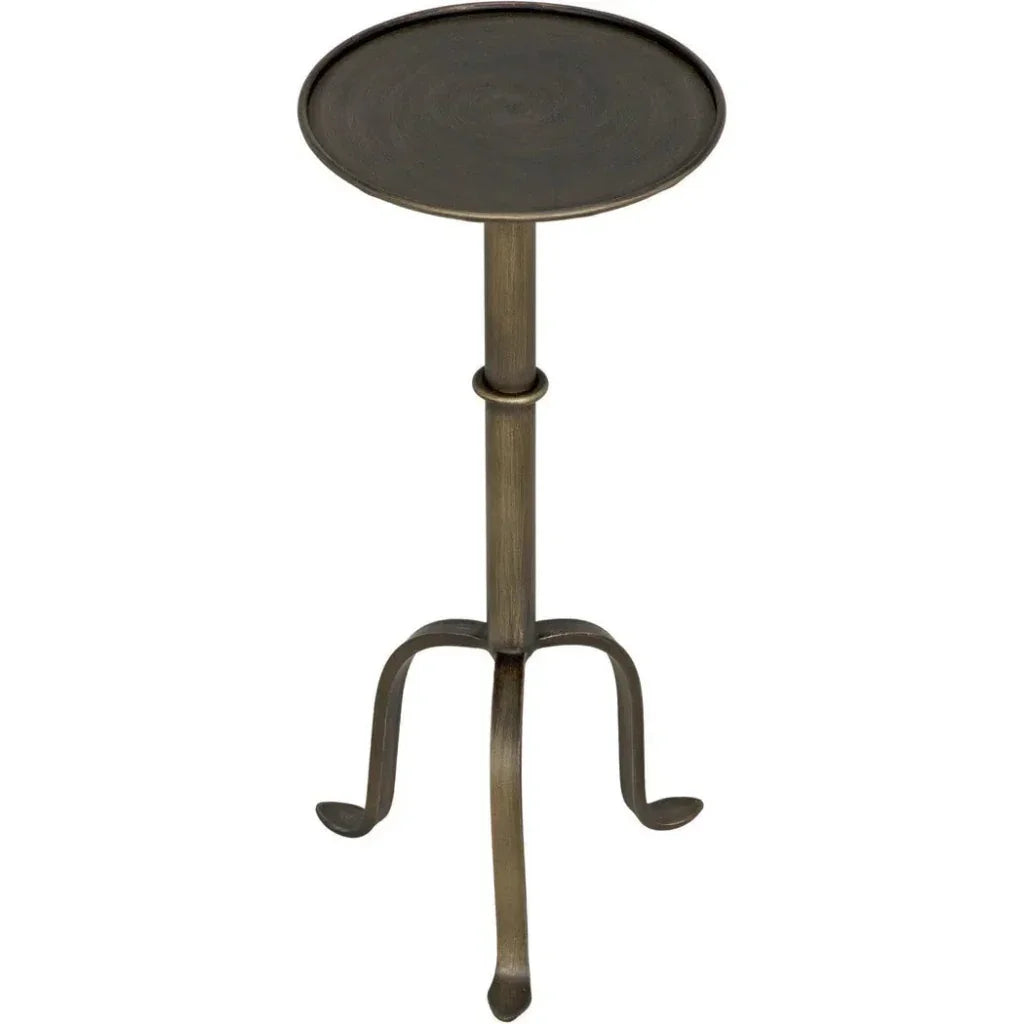 Noir Tini Modern Round Top Side Table