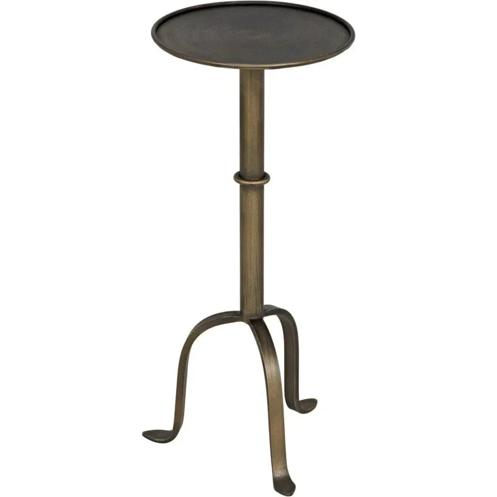 Noir Tini Modern Round Top Side Table