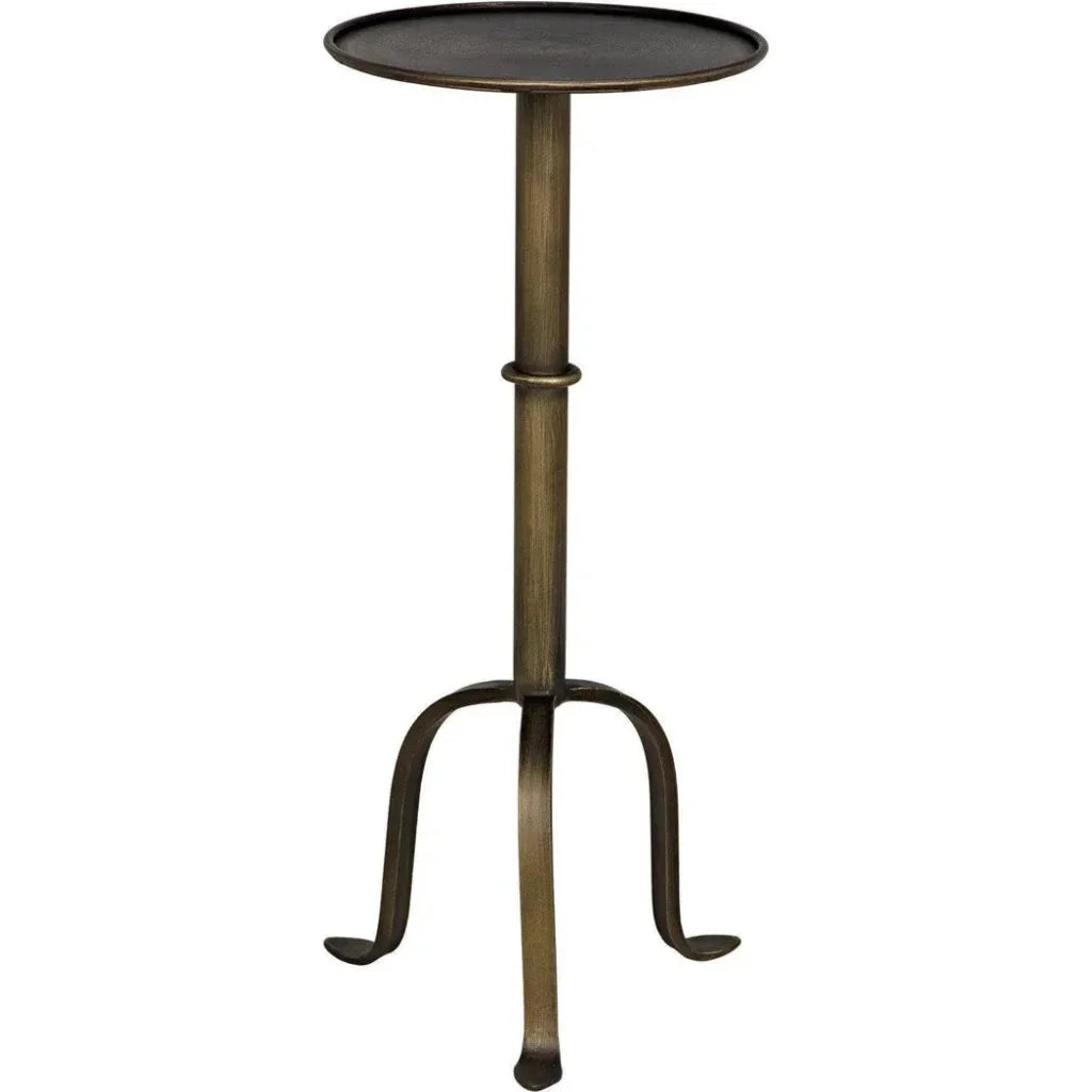 Noir Tini Modern Round Top Side Table
