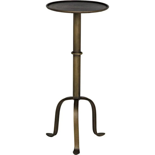 Noir Tini Modern Round Top Side Table