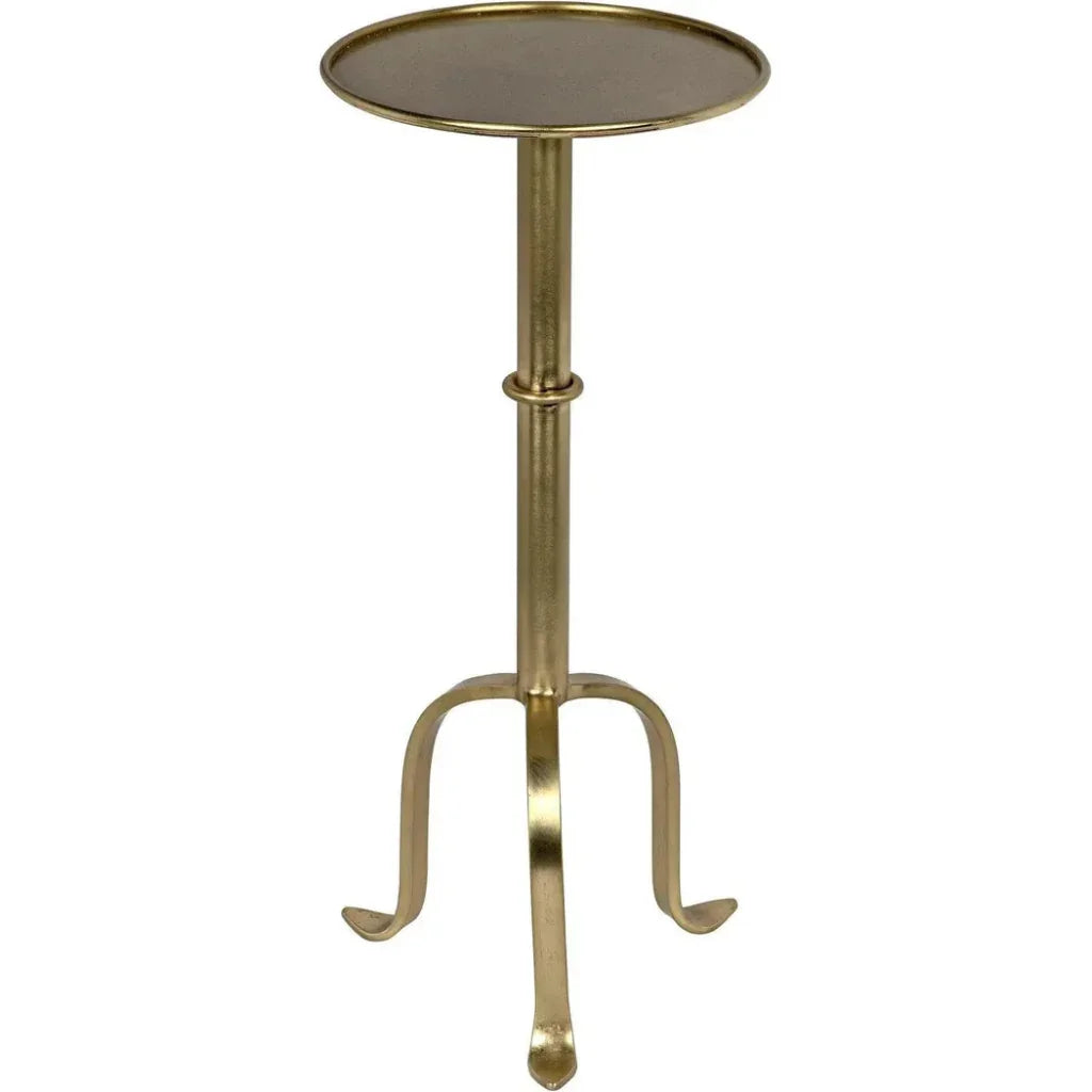 Noir Tini Modern Round Top Side Table
