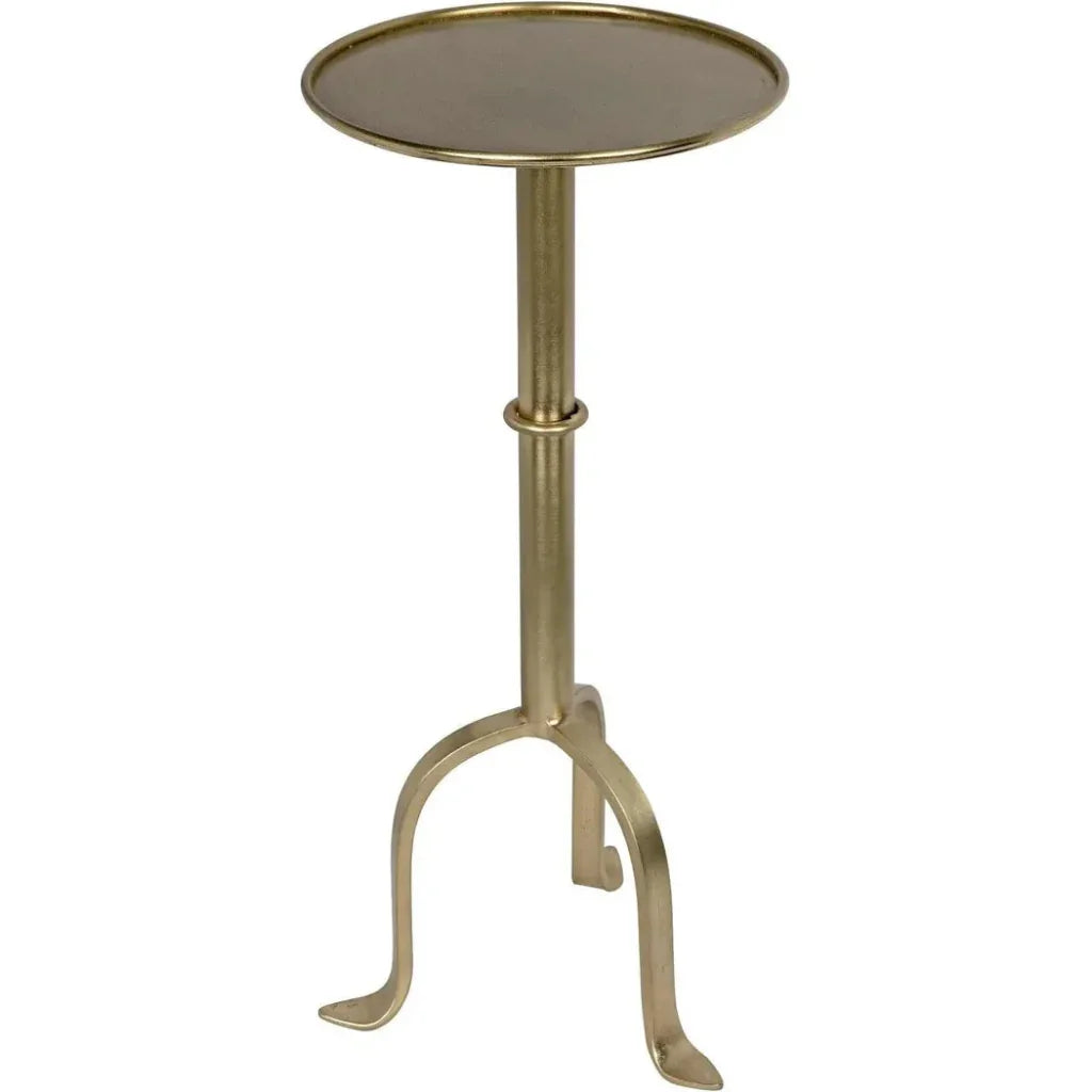Noir Tini Modern Round Top Side Table