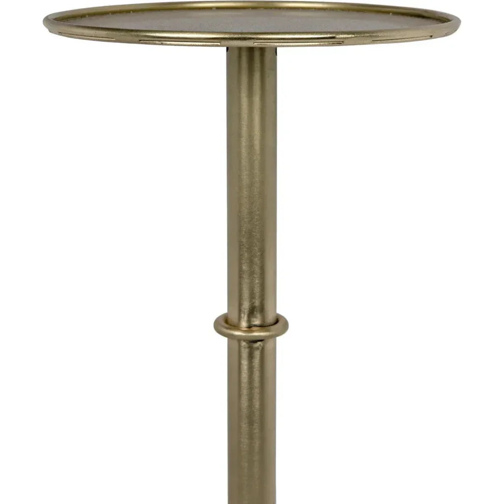 Noir Tini Modern Round Top Side Table
