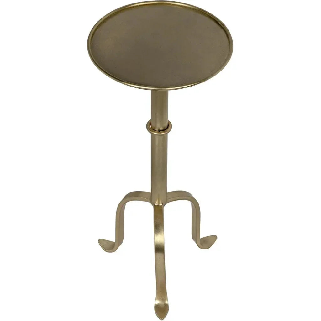 Noir Tini Modern Round Top Side Table