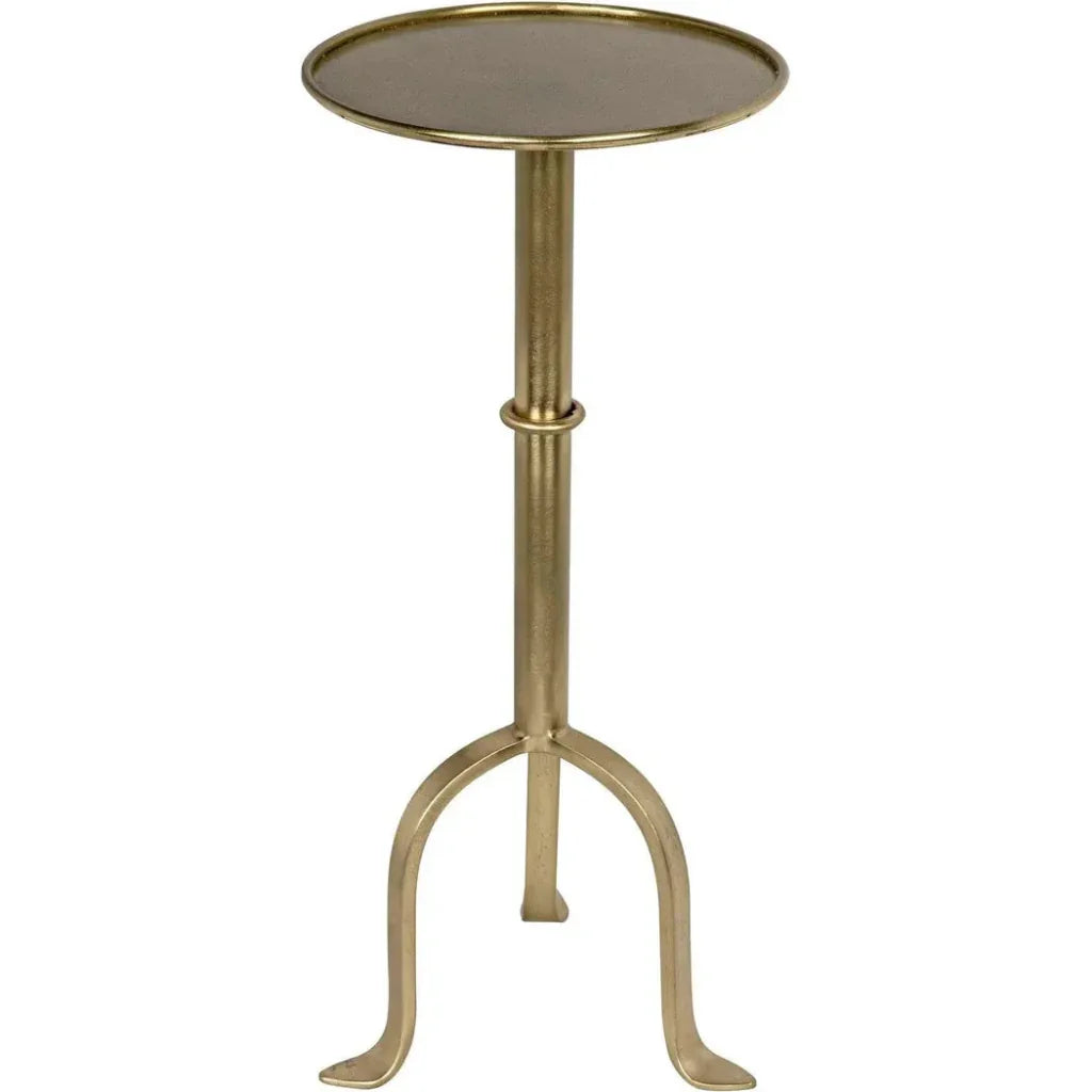 Noir Tini Modern Round Top Side Table