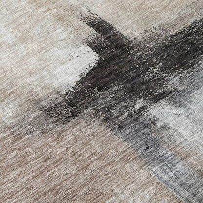 LOOMLAN Rugs Tint Brown Washable Indoor-Outdoor Rug