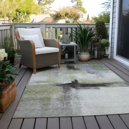LOOMLAN Rugs Tint Green Washable Indoor-Outdoor Rug