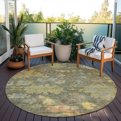 LOOMLAN Rugs Tirana Aloe Washable Indoor-Outdoor Rug