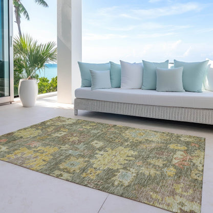 LOOMLAN Rugs Tirana Aloe Washable Indoor-Outdoor Rug