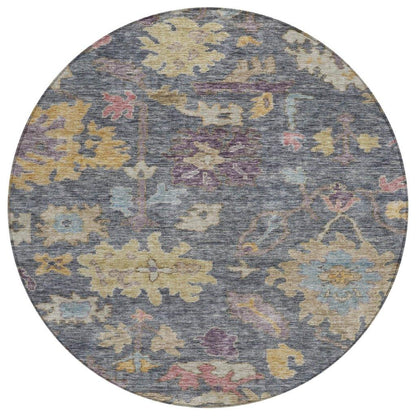 LOOMLAN Rugs Tirana Blue Washable Indoor-Outdoor Rug