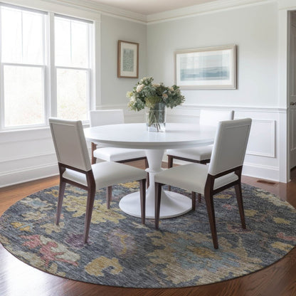 LOOMLAN Rugs Tirana Blue Washable Indoor-Outdoor Rug