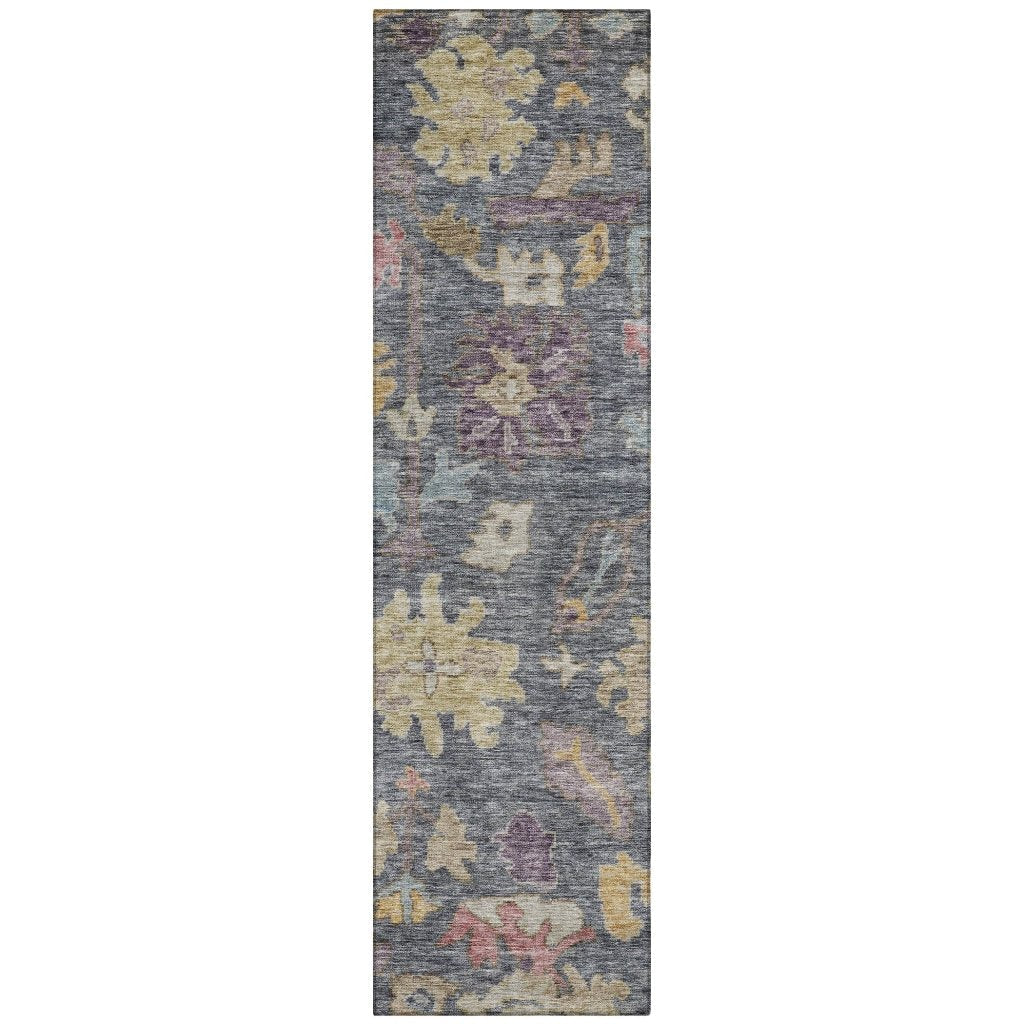 LOOMLAN Rugs Tirana Blue Washable Indoor-Outdoor Rug