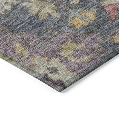 LOOMLAN Rugs Tirana Blue Washable Indoor-Outdoor Rug