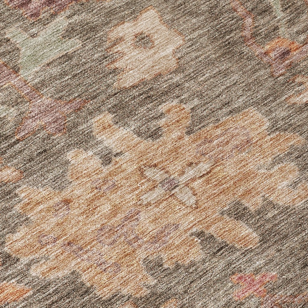 LOOMLAN Rugs Tirana Brown Washable Indoor-Outdoor Rug