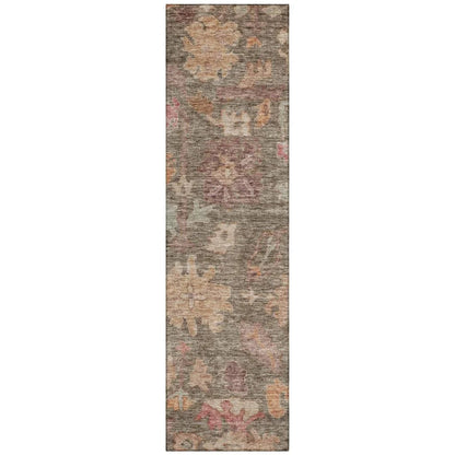 LOOMLAN Rugs Tirana Brown Washable Indoor-Outdoor Rug