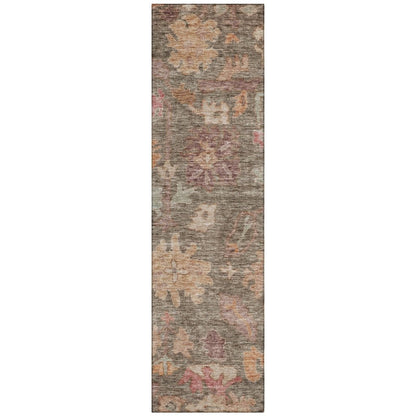 LOOMLAN Rugs Tirana Brown Washable Indoor-Outdoor Rug