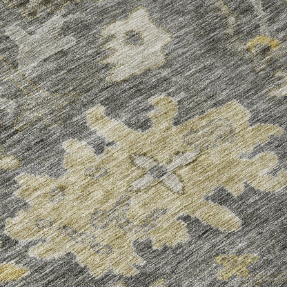 LOOMLAN Rugs Tirana Gray Washable Indoor-Outdoor Rug