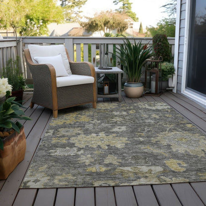 LOOMLAN Rugs Tirana Gray Washable Indoor-Outdoor Rug