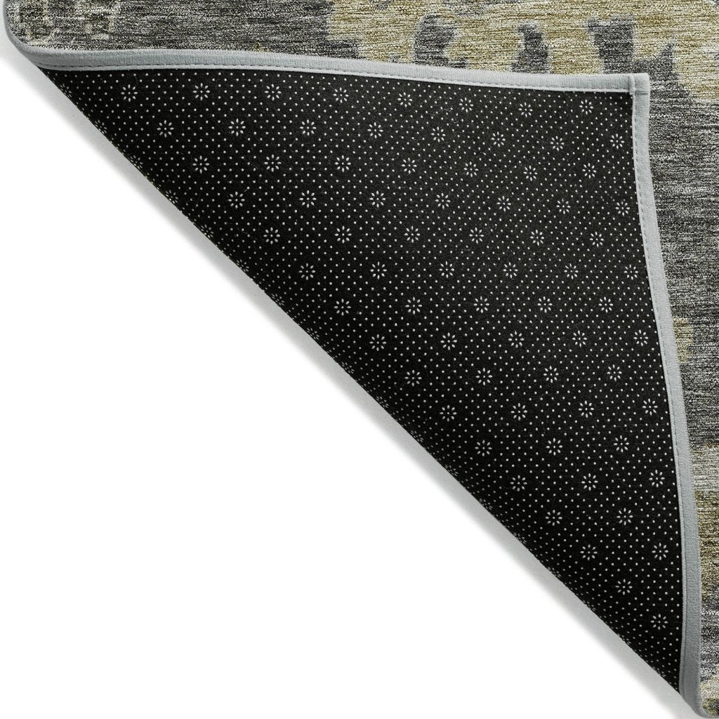 LOOMLAN Rugs Tirana Gray Washable Indoor-Outdoor Rug