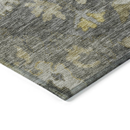 LOOMLAN Rugs Tirana Gray Washable Indoor-Outdoor Rug