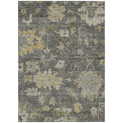 LOOMLAN Rugs Tirana Gray Washable Indoor-Outdoor Rug