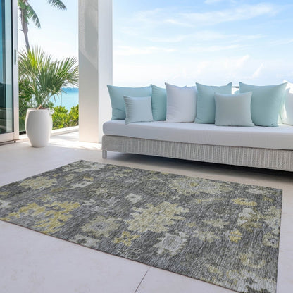 LOOMLAN Rugs Tirana Gray Washable Indoor-Outdoor Rug