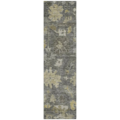 LOOMLAN Rugs Tirana Gray Washable Indoor-Outdoor Rug